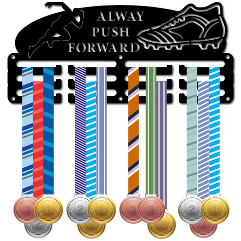 CREATCABIN Running Medal Holder Sport Medal Rack Wall Mount Iron Frame Decor with 3 Lines Hooks Medals Storage Hanger for Soccer Marathon Race Basketball Baseball Awards Organizer Display 11.4x5.1in