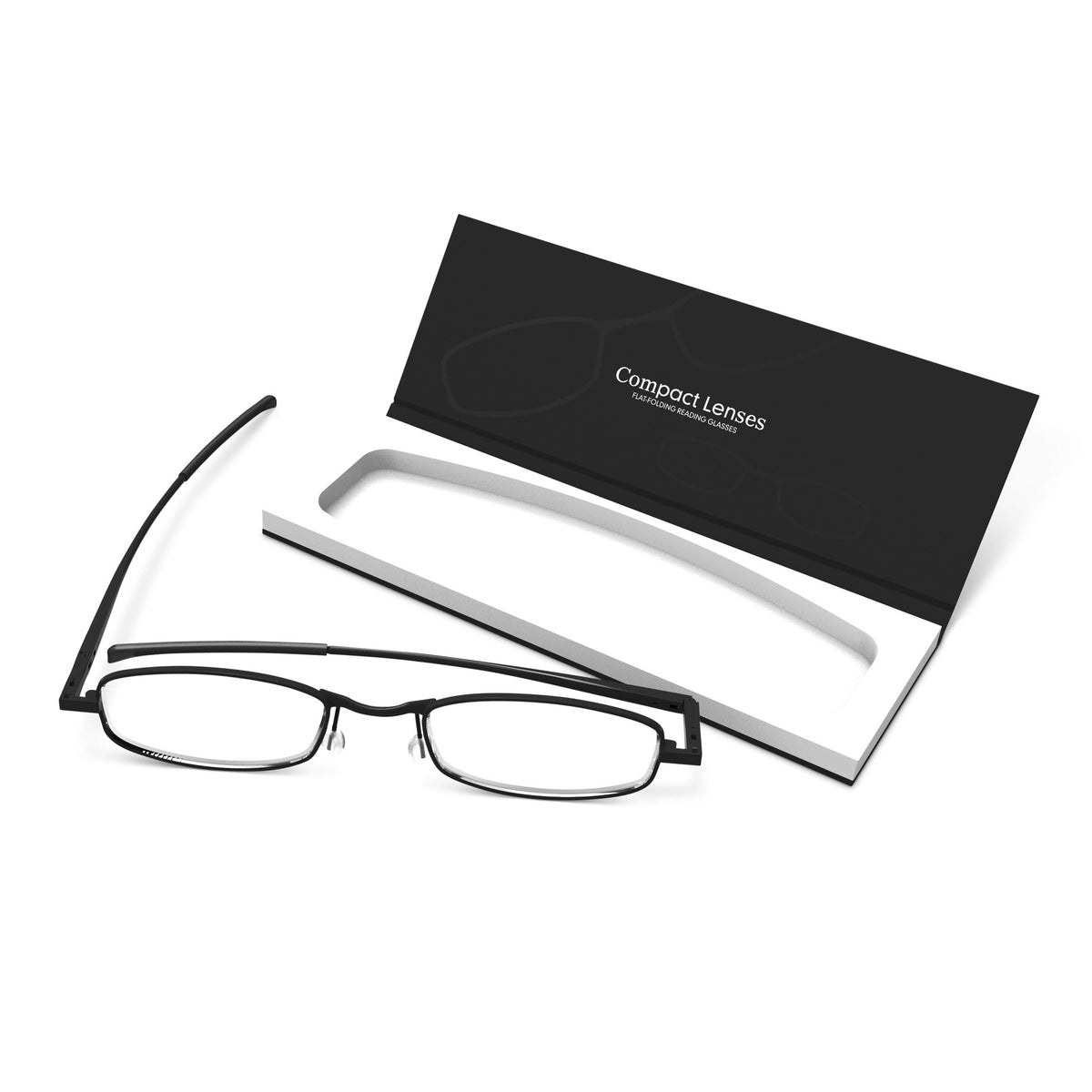 Compact Lenses - Folding Reading Glasses - Jet +3.0