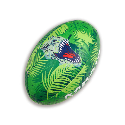 Ram Rugby - Club Quality Rugby Balls in Fun Animal Designs - Dinosaur, Shark, Tiger, Jaguar - Size 5, 4, 3 and Mini - 3 ply, 3-D Grip for great Passing & Catching Control - For Adults, Kids & Children