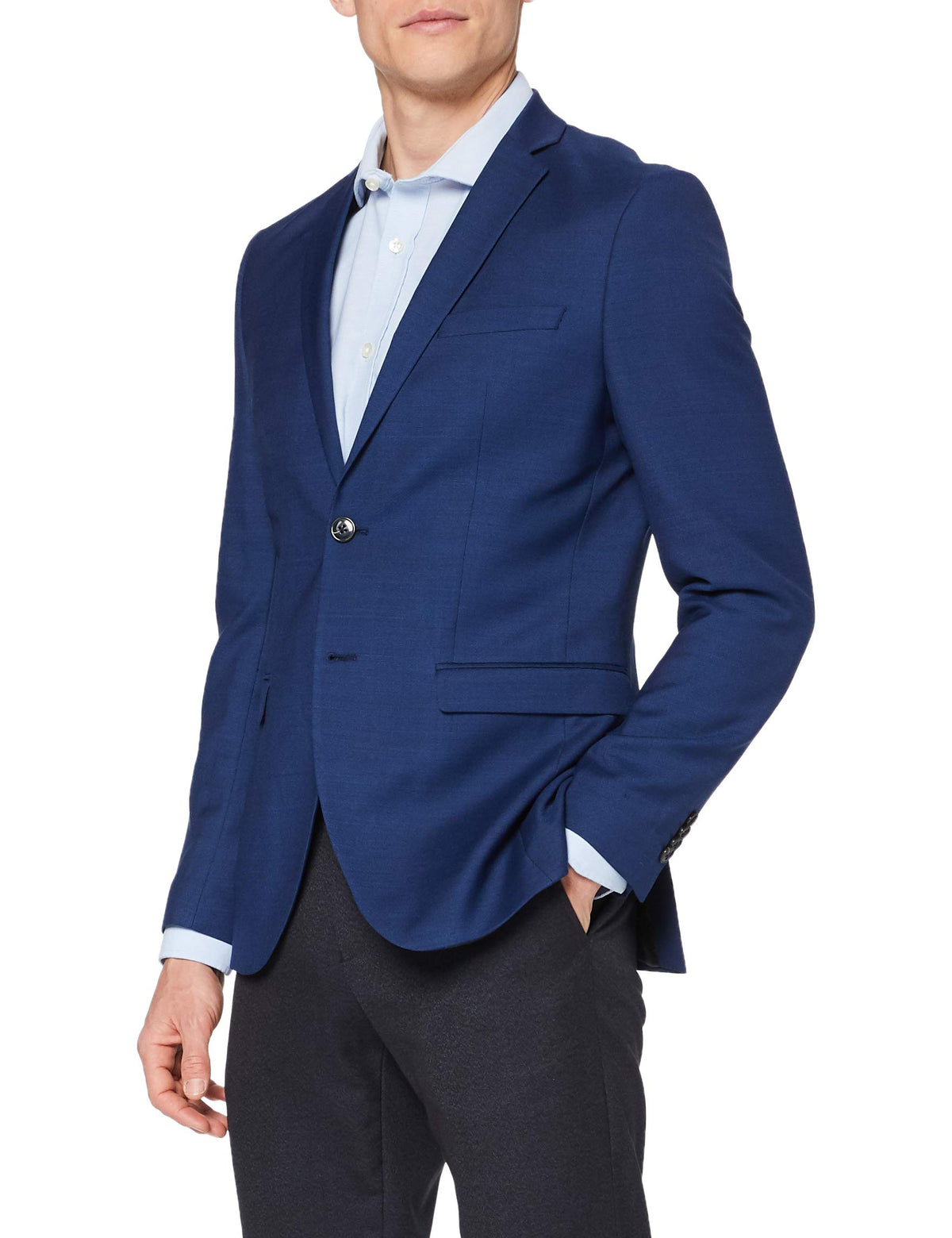 JACK & JONES PREMIUM Men's Jprsolaris Blazer Noos Suit Jacket, Blue (Medieval Medieval Blue), 40R (Manufacturer size: 50)
