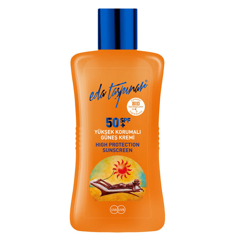 Eda Taspinar SPF 50+ High Protection Sunscreen Lotion for Sensitive Skin; Skin Nourishing Broad-Spectrum; Use on Face and Body for Both Light and Dark Skin Tones; 200ml, 6.7oz