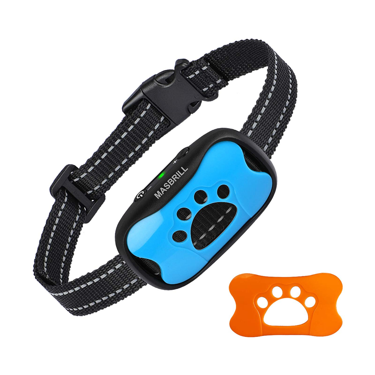 Anti Barking Dog Collars Rechargeable, Stop Dog Barking Deterrent Device with Vibration & Sound Harmless Training No Bark Collar, 7 Sensitivity Adjustable Bark Collar for Small Medium Large Dog(Blue)