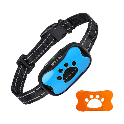 Anti Barking Dog Collars Rechargeable, Stop Dog Barking Deterrent Device with Vibration & Sound Harmless Training No Bark Collar, 7 Sensitivity Adjustable Bark Collar for Small Medium Large Dog(Blue)