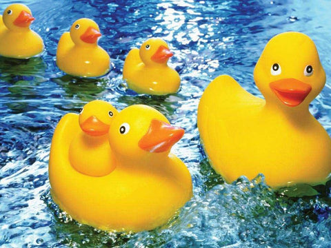 Springbok's 60 Piece Children's Jigsaw Puzzle Rubber Duckies - Made in USA