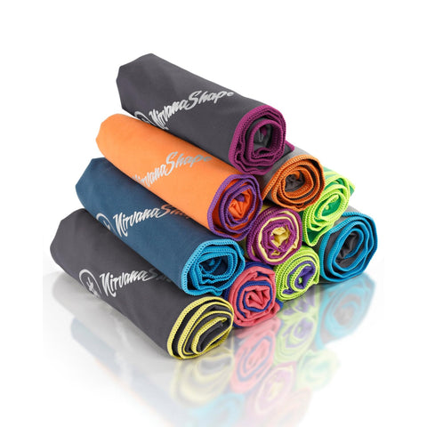 NirvanaShape Microfibre Towel | 14 Colours | 8 Sizes | Quick-Drying, Light, Absorbent | Travel Towel/Beach Towel | Ideal for Fitness, Outdoors, Beach, Camping, Yoga, Saunas