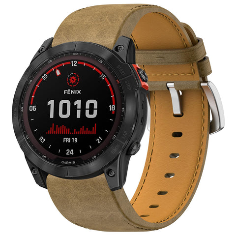 BIRDTOBR Leather Strap for Fenix 7X/ 6X/ 5X, 26mm Quick-Fit Soft Replacement Strap with Stainless Steel Casp for Fenix 6X Pro/Fenix 5X Plus/Fenix 3/ Fenix 3 HR