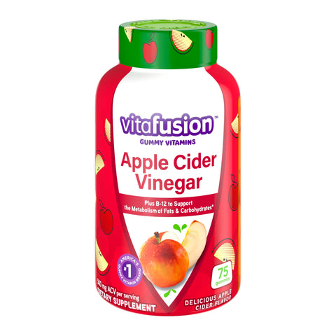 Vitafusion Apple Cider Vinegar Gummies, 500mg Apple Cider Vinegar per Serving Plus B Vitamins, 75ct, Natural Apple Cider Flavor from AmericaÃƒÆ’Ã†â€™Ãƒâ€šÃ‚Â¢ÃƒÆ’Ã‚Â¢ÃƒÂ¢Ã¢â€šÂ¬Ã…Â¡Ãƒâ€šÃ‚Â¬ÃƒÆ’Ã‚Â¢ÃƒÂ¢Ã¢â€šÂ¬Ã…Â¾Ãƒâ€šÃ‚Â¢s Number One Gummy Vitamin Brand
