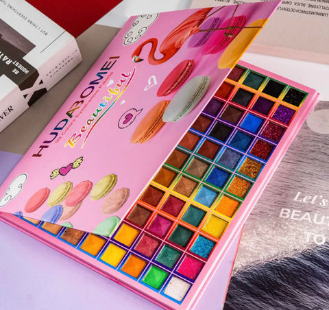 99 Color Eyeshadow Palette, Matte and Shimmer, Highly Pigmented, Long-Lasting, Vegan and Cruelty-Free, Multipurpose for Eyebrows, Eyes, Face, and Lip