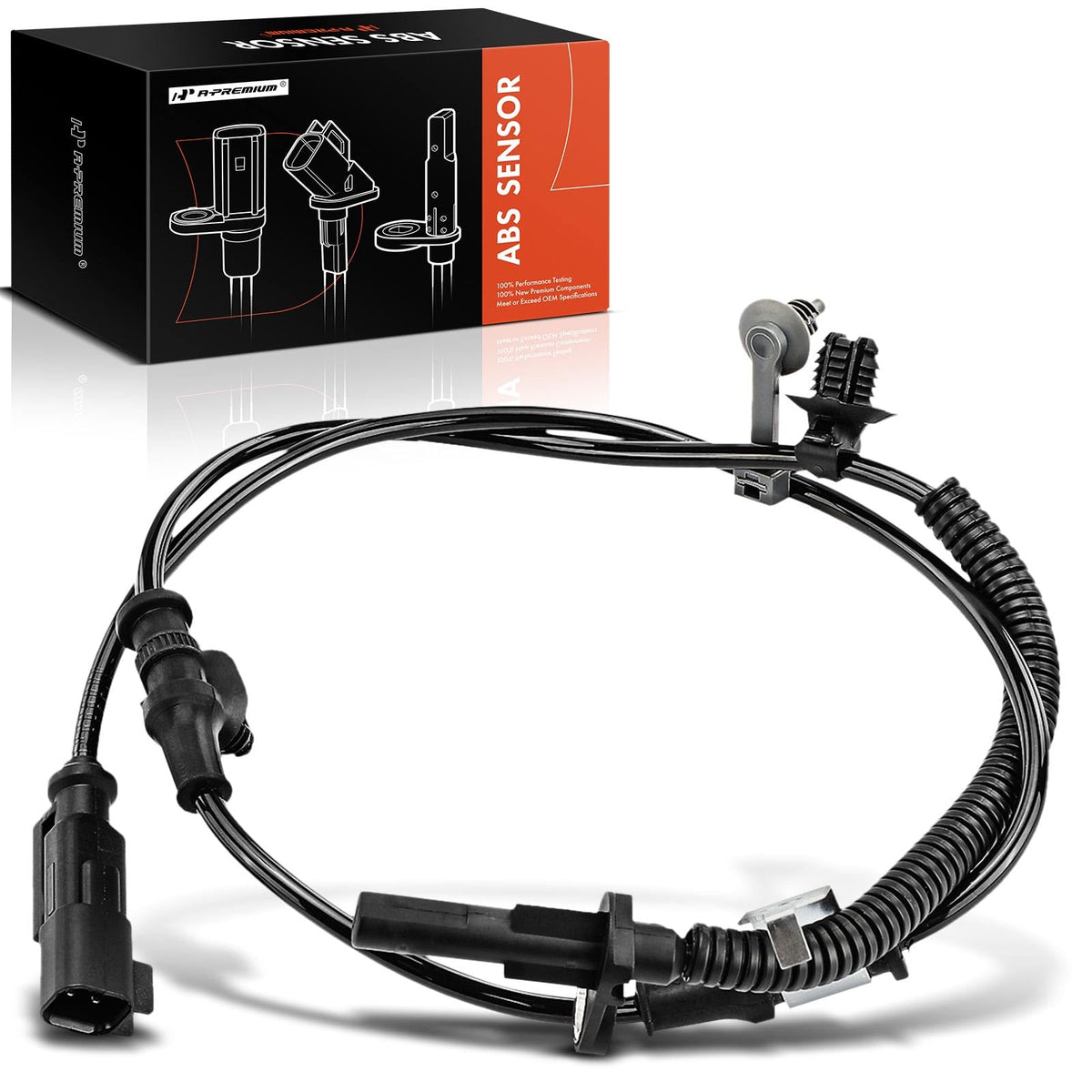 A-Premium Front Right ABS Wheel Speed Sensor - Compatible with Ford Models - for Mustang 2015 2016 2017 2018 2019 2020 - Passenger Side, Replaces FR3Z2C204A, FR3C2C204AC