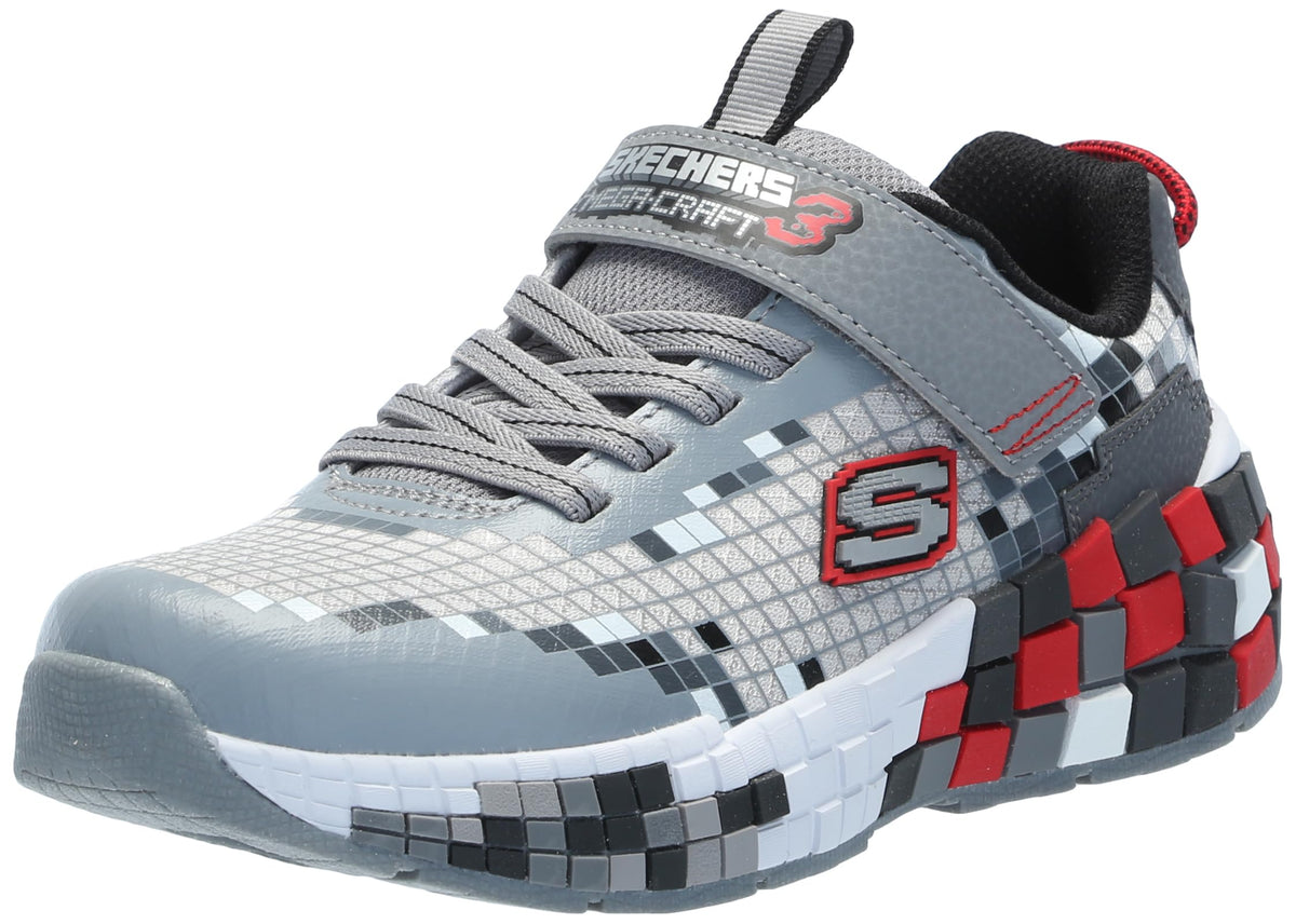 Skechers MEGA-Craft 3.0 Sneaker, Gray/Multi, 1 US Unisex Little Kid