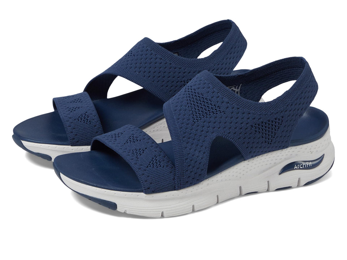 Skechers Women's Arch FIT Brightest Day Sandal, Navy, 11