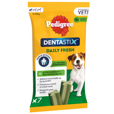 Pedigree Dentastix - Daily Fresh Dental Chews - Dog Treats for Small Dog - 70 Sticks (Pack of 10)