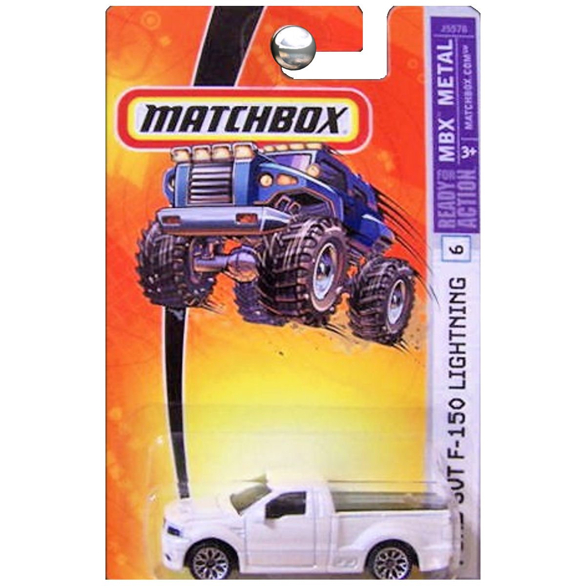Mattel Matchbox 2006 1:64 Scale Pearl White Ford SVT F-150 Lightning Die Cast Truck #6