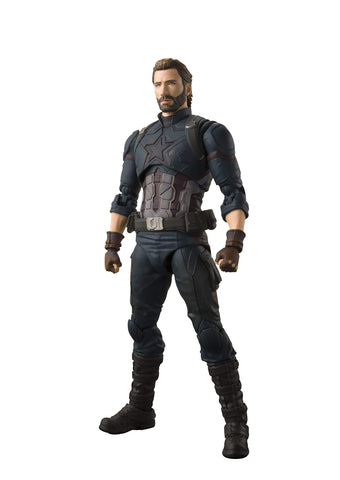 TAMASHII NATIONS Bandai S.H. Figuarts Captain America & Tamashii Effect Explosion Avengers: Infinity War Action Figure