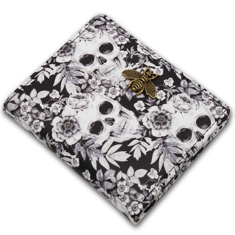 Altally Small Women Wallet RFID Blocking Bifold Pocket Wallet Slim Compact Ladies Purse Mini Wallets For Women (Skull)