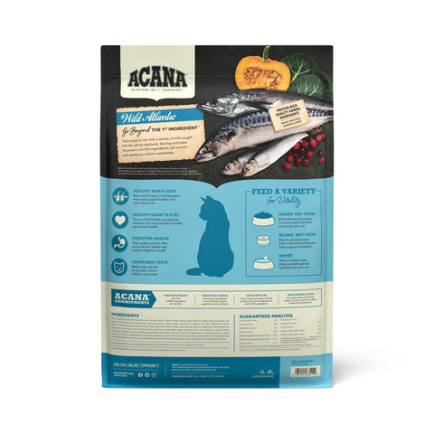 ACANA Highest Protein Dry Cat Food, Wild Atlantic, Grain Free Saltwater Fish With Freeze-Dried Liver Recipe, 10lb