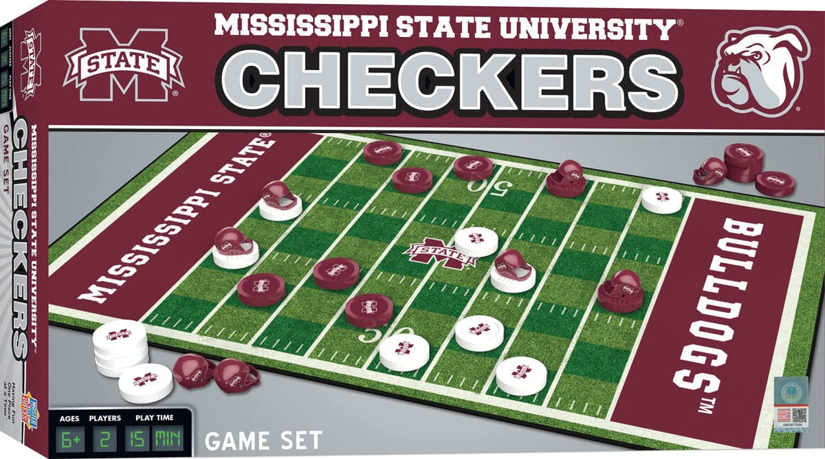 MasterPieces Family Game - NCAA Auburn Tigers Checkers - Officially Licensed Board Game for Kids & Adults 13" x 21"