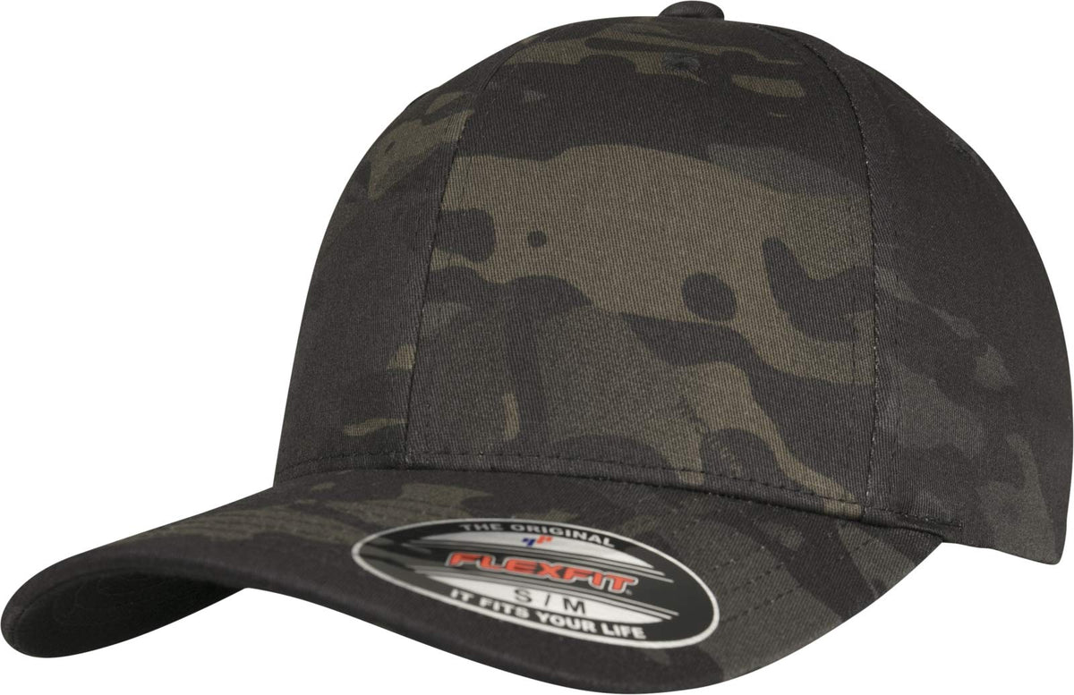 Flexfit Unisex Flexfit MulticamÂ® Flexfit Cap, Black Multicam, L/XL, black multicam, L-XL