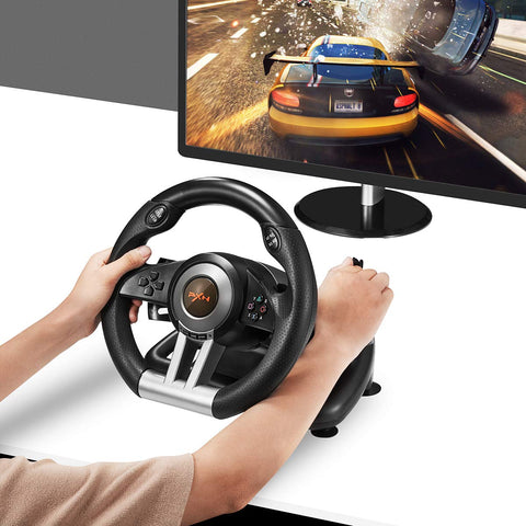PXN Xbox Steering Wheel V3II 180ÃƒÆ’Ã†â€™ÃƒÂ¢Ã¢â€šÂ¬Ã…Â¡ÃƒÆ’Ã¢â‚¬Å¡Ãƒâ€šÃ‚Â° PC Gaming Racing Wheel Driving Wheel, with Linear Pedals and Racing Paddles for PC, PS4, Xbox One, Xbox Series X|S, Nintendo Switch - Black