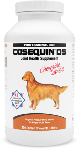 Nutramax Cosequin DS Joint Health Supplement for Dogs - With Glucosamine and Chondroitin, 250 Chewable Tablets