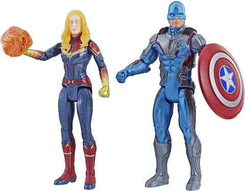 Avengers Marvel Endgame Captain America & Captain Marvel 2 Pack Characters from Marvel Cinematic Universe Mcu Movies