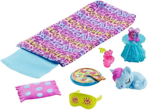 Cave Club Mattel Stellar Sleepover Adventure Playset with Tella Doll (8-10-inch, Blue Hair), Prehistoric Pet and Accessories, for 4 Year Olds and Up