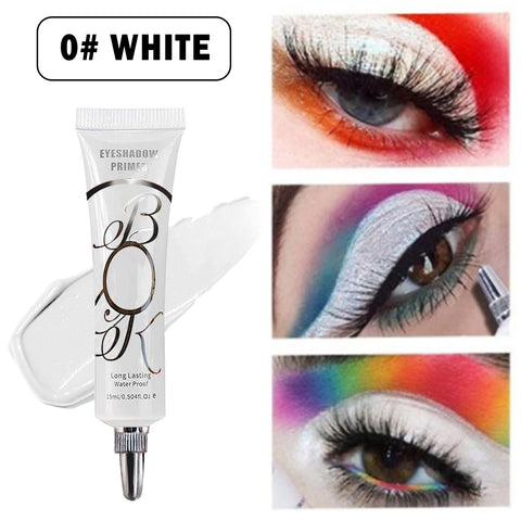 Eyeshadow Primer Base White Matte Eye Primer Evenly Colored Liquid Eyeshadow Primer,Long-lasting Moisture Eye Primer for Mature Eyes-White