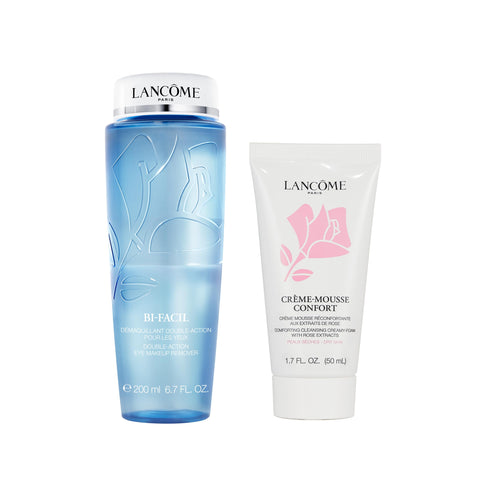 Lanco?me Bi-Facil Double-Action Eye Makeup Remover & CrÃƒÆ’Ã†â€™Ãƒâ€ Ã¢â‚¬â„¢ÃƒÆ’Ã¢â‚¬Å¡Ãƒâ€šÃ‚Â©me Mousse Confort Foaming Facial Cleanser