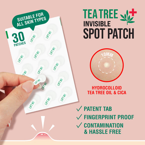Kiss New York Hydrocolloid Acne Pimple Patch (Hydrocolloid, Tea Tree Oil, CICA) for Zits and Blemishes, Korean Skin Care Spot Treatment Stickers for Face and Skin, 30 Patches