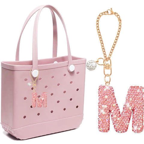 BOAJUNWU Bag Charms for Bogg Bag Accessories,Bogg Bag Charms Keychain for Women,Letter Charms for Beach Tote Bags