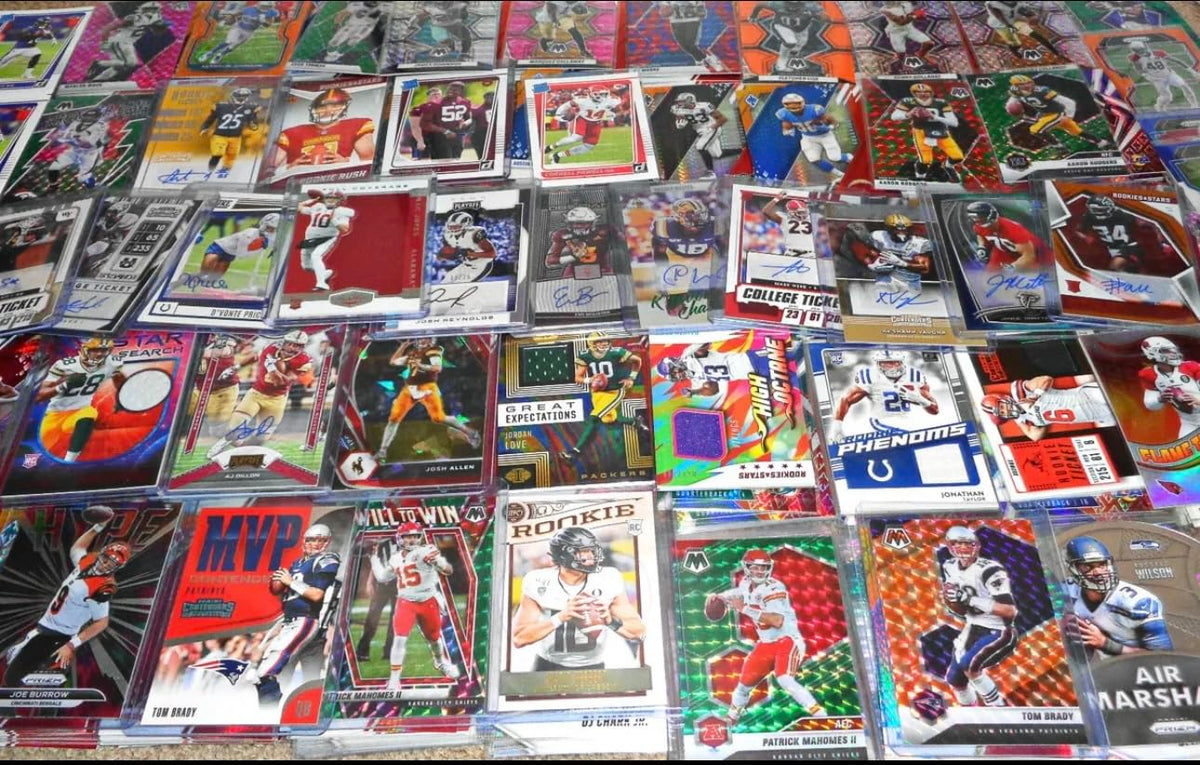 Football Hot Packs- 30 Cards- 5 Rookies- Guaranteed 2 Auto, Mem, RPA, Numbered, or Graded Card