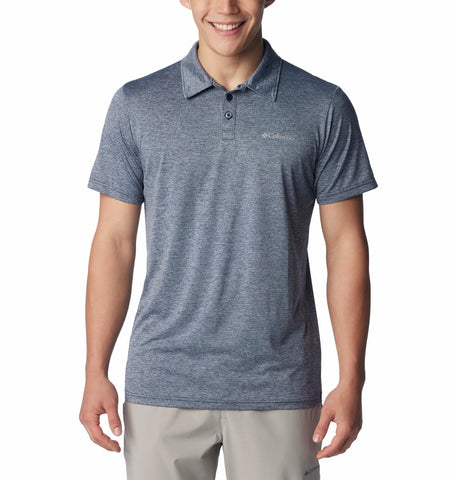 Columbia Men's Hike Polo Shirt, Collegiate Navy Heather, Medium