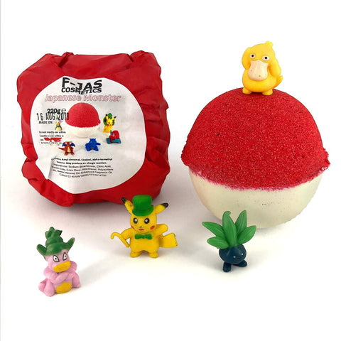 Japanese Monster Strawberry Surprise Bath Bomb (contains toy) 220g