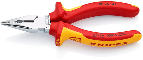 08 26 145 SB Needle-Nose Combination Pliers 5, 71" VDE-Tested In Blister Packaging