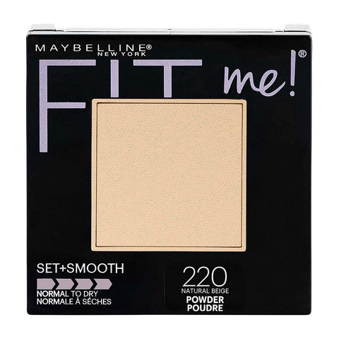 Maybelline New York Fit Me! Pressed Powder, Natural Beige [220] 0.30 oz (Pack...