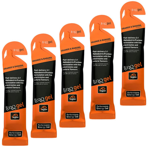 Contrast Torq Energy 45g Gel Sachets (Pack of 5) (Orange & Banana)