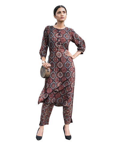 Lymio kurta set for women | Women Kurta | Women Kurta Sets Kurtis | Women Kurta Pant Set | Women Kurta Pant Set Women Kurti Set with Pant | Women Kurti Set with Pant Cotton (K-25) (XL), Coffey, XL