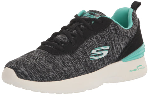 Skechers Women's Skech-AIR Dynamight Sneaker, BKAQ=Black/Aqua, 8