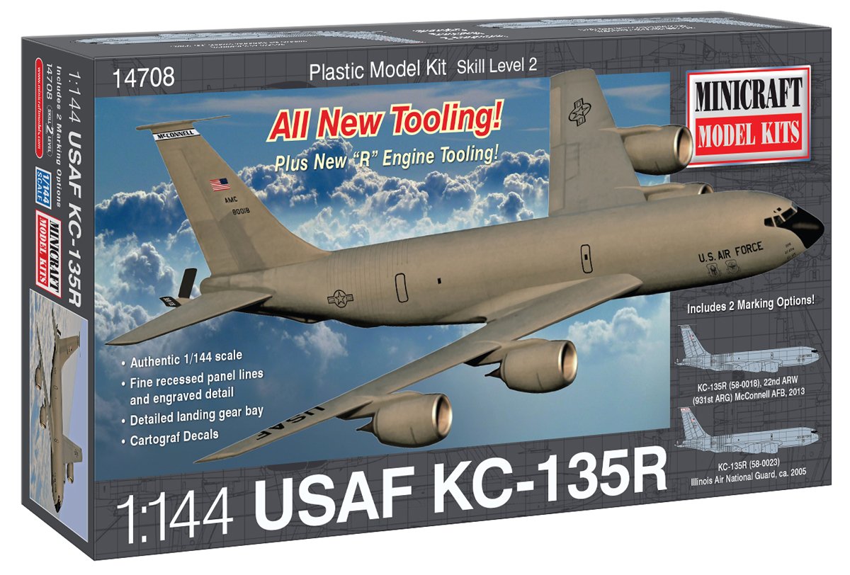 Minicraft Model Kits Kids KC-135R US Air Force Model Kit