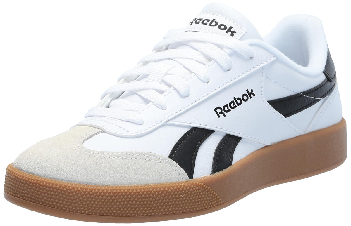 Reebok Unisex Smash Edge Suede Sneaker, White/Black/Gum, 10 US Men