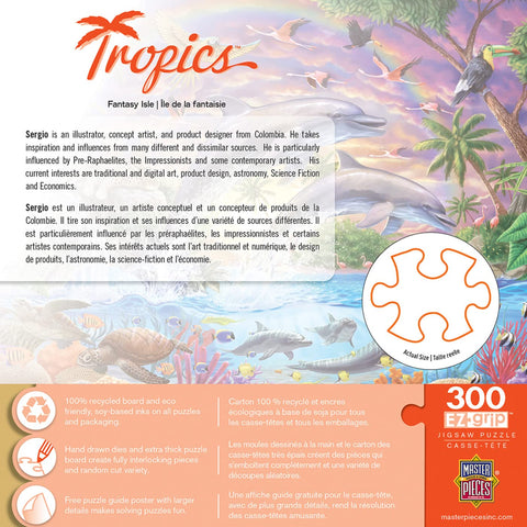 MasterPieces 300 Piece EZ Grip Jigsaw Puzzle - Fantasy Isle - 18"x24"