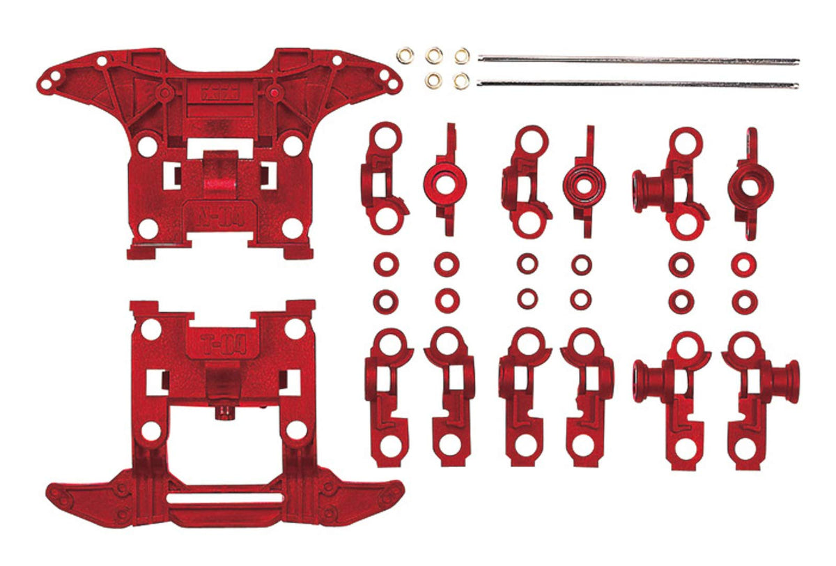 Reinforced N-04/T-04 Units (Red) Mini 4WD Grade Up Parts