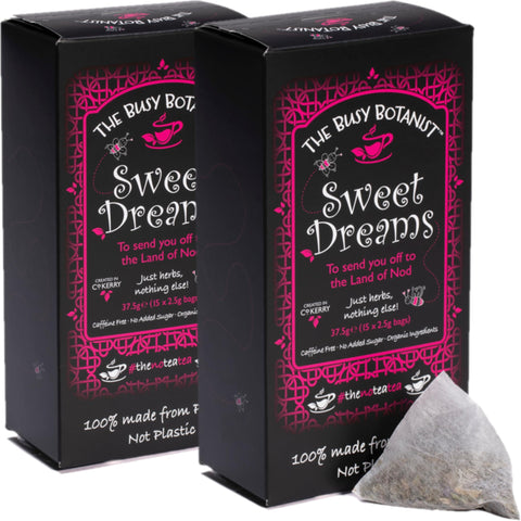 Sweet Dreams Valerian Root and Camomile Tea - Bedtime Tea - Caffeine Free, Decaffeinated - 2 x 15 individual tea bags - by The Busy Botanist
