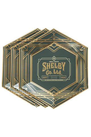 Smiffys Officially Licensed Peaky Blinders Tableware, Party Plates x8