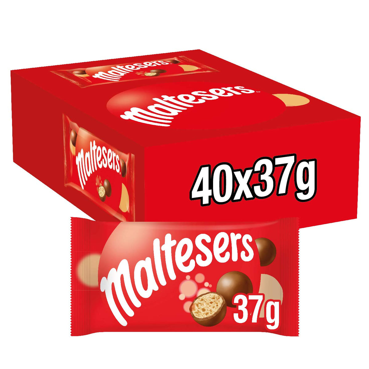 Maltesers Standard Bag, 37 g - Pack of 40 Chocolate