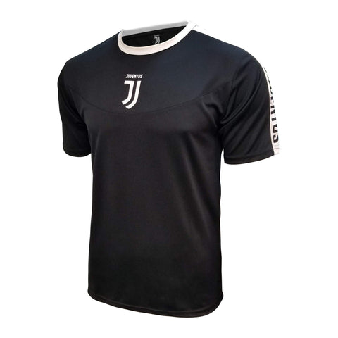 Icon Sports Mens Sleeve Print Short Sleeve Game Polyshirt UEFA Champions League Soccer Juventus, Team Color, Large