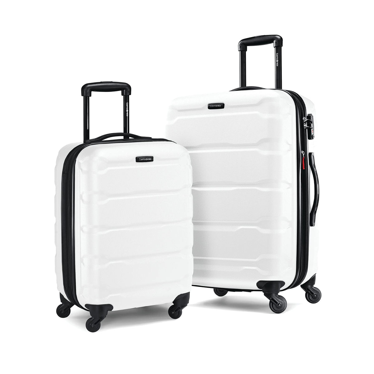 Samsonite Omni PC Hardside Expandable Luggage with Spinner Wheels, White, 2-Piece Set (20/24)