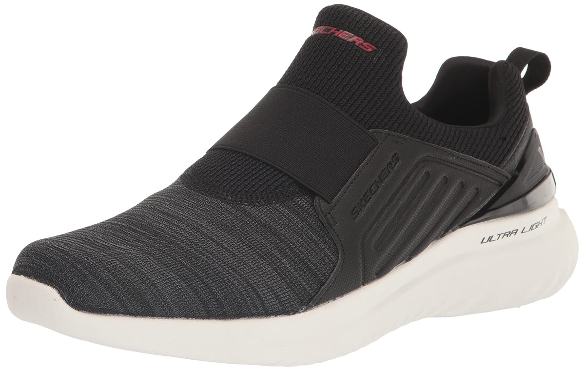 Skechers Men's Bounder 2.0 Balmore Loafer, Black/White, 6.5