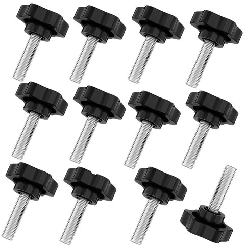 MOJOTIC 654I Rubber Head Screws with Plum Blossoms, Acrylic, Black