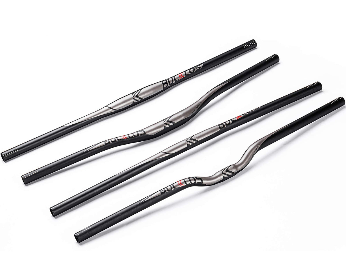 BUCKLOS 25.4/31.8mm Mountain Bike Handlebars Flat/Riser Bar, Aluminum Alloy MTB Handlebar 660/720/780mm, Premium Matter Mount Bikes Bicycle Handle Bar